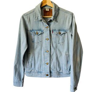 Levi's Jean Jacket Women's Sz Md Light Wash Trucker Style Classic Iconic